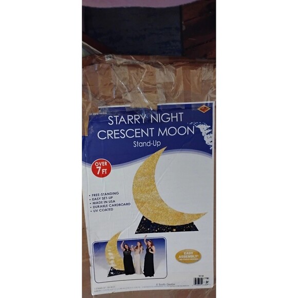 7 1/2FT Starry Night Crescent Moon Stand-Up #56149 The Beistle Company USA - Picture 11 of 11